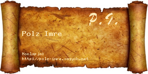 Polz Imre névjegykártya